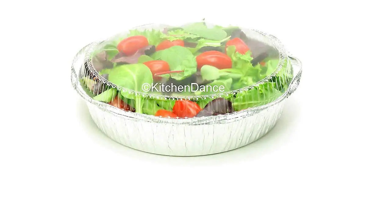 10" Round Carryout Pan with Plastic Lid Case of 250 - #260P Handi-Foil