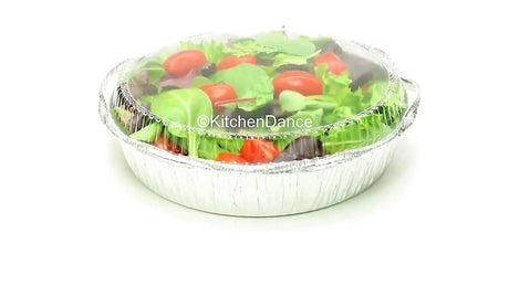 10" Round Carryout Pan with Plastic Lid  Case of 250 - #260P Handi-Foil