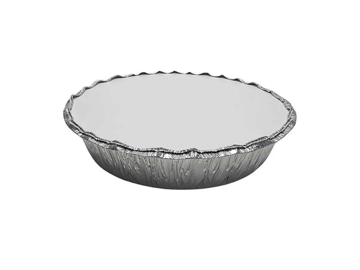 8" Round Carryout Pan with Board Lid - Case of 500 - #280L Handi-Foil