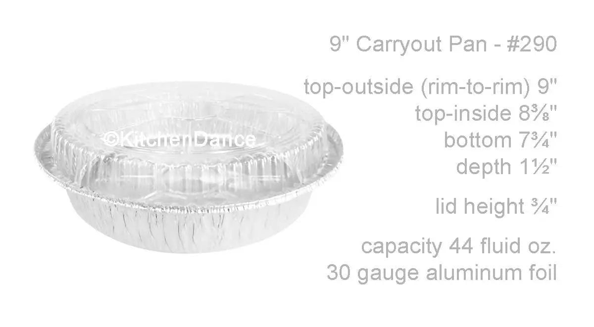 9" Round Carryout Pan with Plastic Dome Lid - Case of 500 - #290P Western Plastics