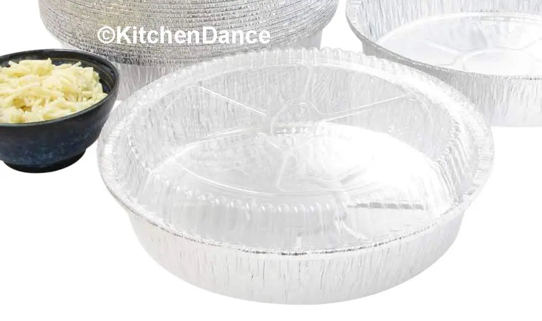 9" Round Carryout Pan with Plastic Dome Lid - Case of 500 - #290P Western Plastics