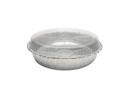 9" Round Carryout Pan with Plastic Dome Lid - Case of 500 - #290P Western Plastics