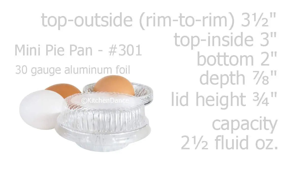 3" Disposable  Aluminum Tart Pan w/ Plastic Lid -  Case of 2000  #301P Superior Aluminum