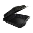 9 x 9 x 3 MFPP 1 Compartment Hinged Take Out Container - Black - Case of 150 D & W Fine pack