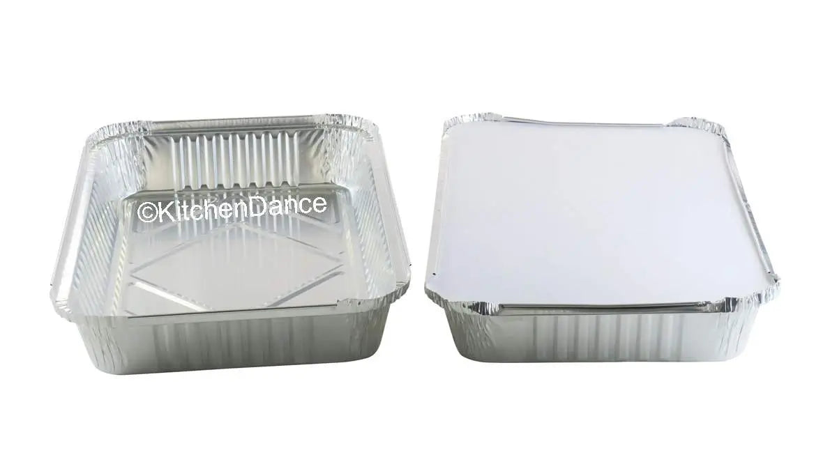 4 ½ lb. Colored Disposable Food Pan with Board Lid - Case of 200 - #52180L KitchenDance