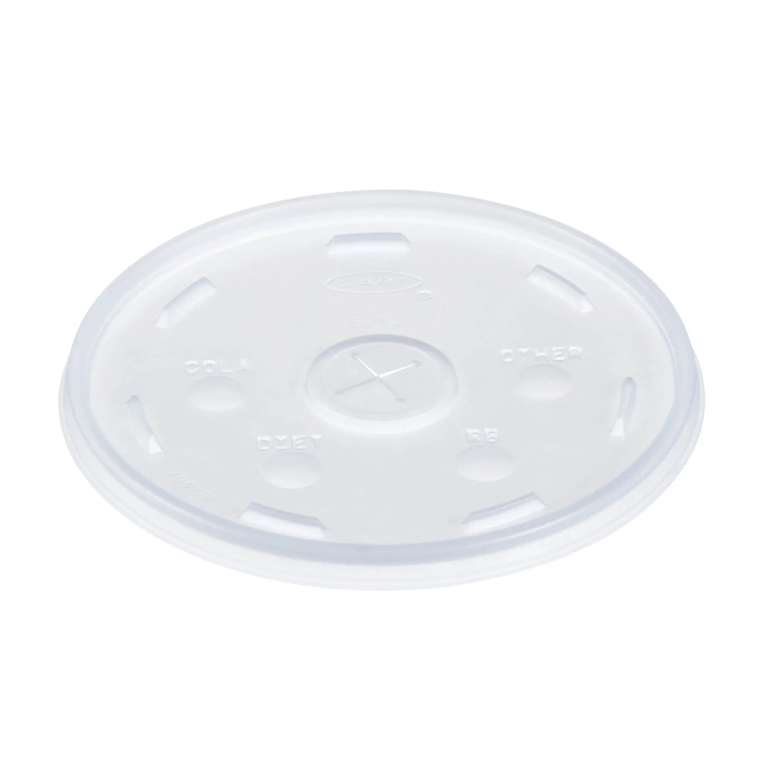 Dart 32 oz. Translucent HIPS Plastic Straw-Slotted Lid - Case of 1000 - #32SL1 Dart Container