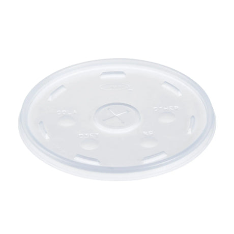 Dart 32 oz. Translucent HIPS Plastic Straw-Slotted Lid - Case of 1000 - #32SL1 Dart Container