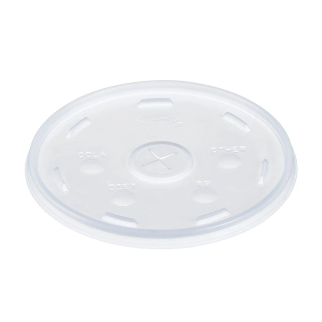 Dart 32 oz. Translucent HIPS Plastic Straw-Slotted Lid - Case of 1000 - #32SL1 Dart Container