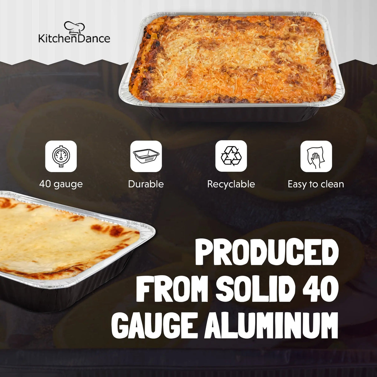 Half Size Colored Disposable Steam Table Pans - Case of 200  #53900 KitchenDance