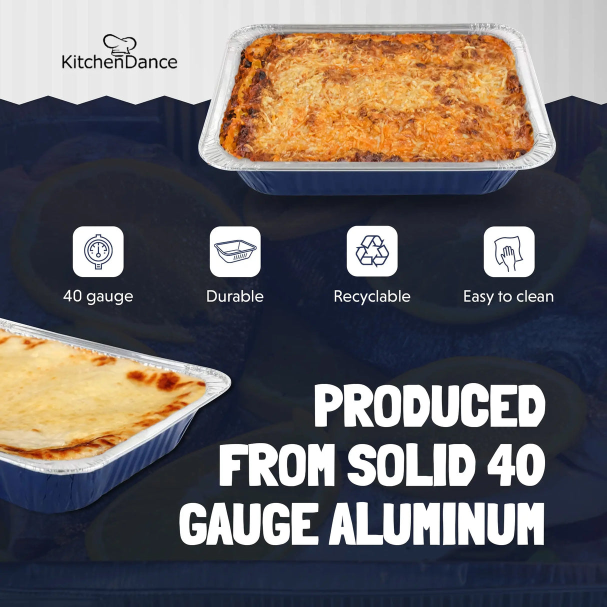 Half Size Colored Disposable Steam Table Pans - Case of 200  #53900 KitchenDance