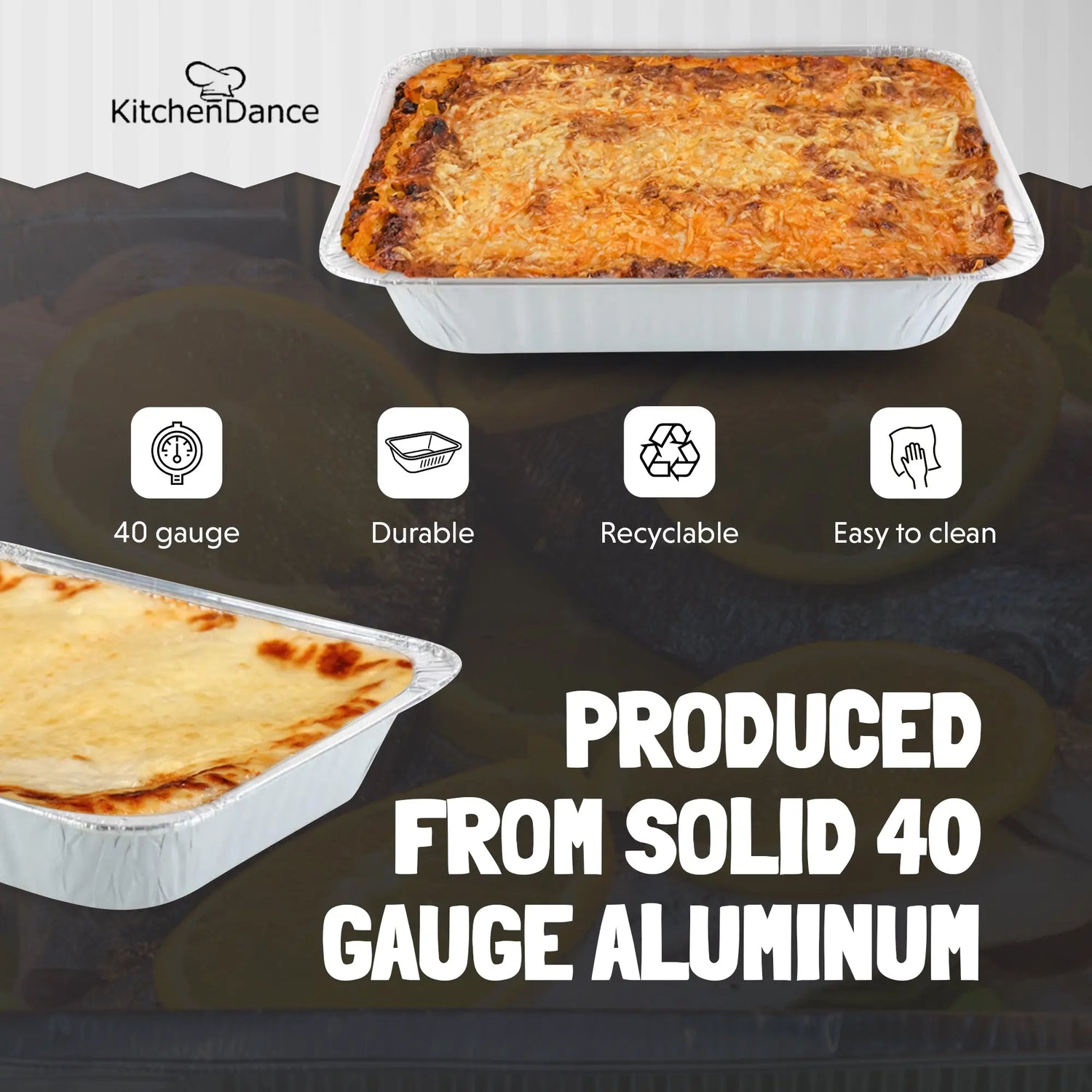 Half Size Colored Disposable Steam Table Pans - Case of 200  #53900 KitchenDance