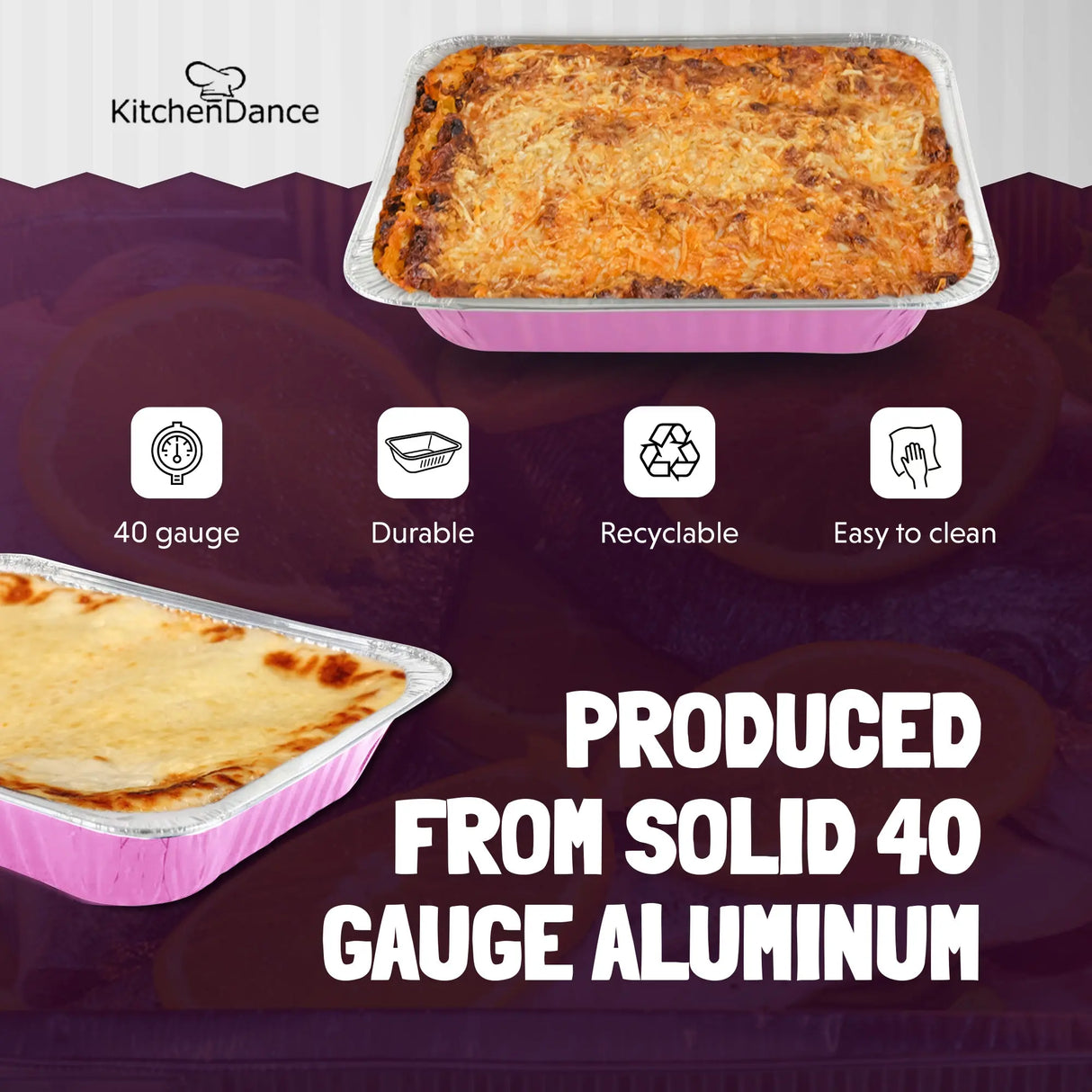 Half Size Colored Disposable Steam Table Pans - Case of 200  #53900 KitchenDance