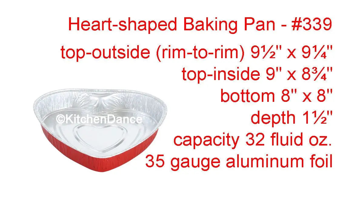 Disposable Heart Shaped Aluminum Foil Baking Pan - Case of 100 - #339 Handi-Foil