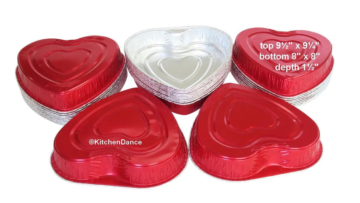 Disposable Heart Shaped Aluminum Foil Baking Pan - Case of 100 - #339 Handi-Foil