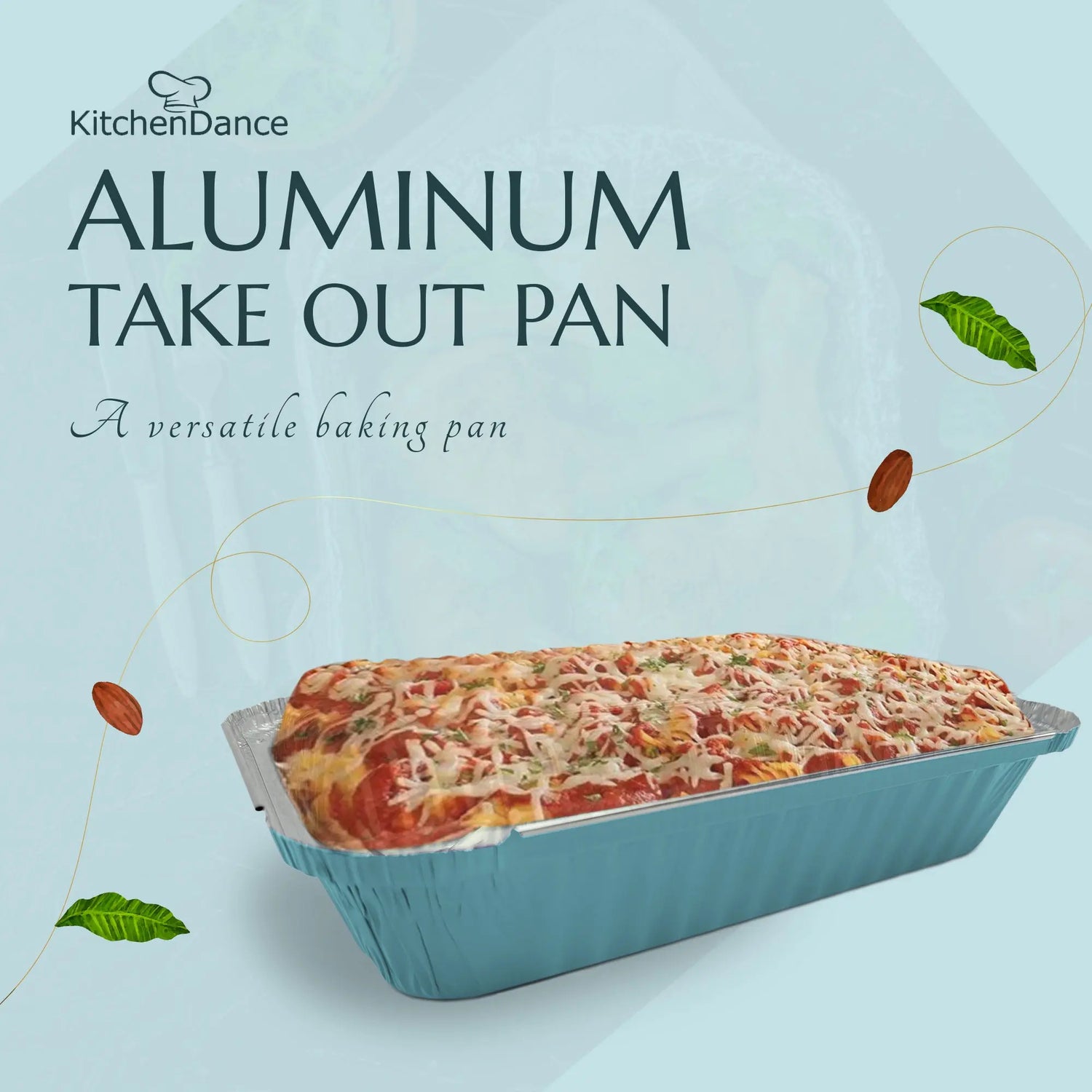 1½ lb. Shallow Oblong Foil Pan w/ Plastic Lid - Case of 1000  #6417P KitchenDance