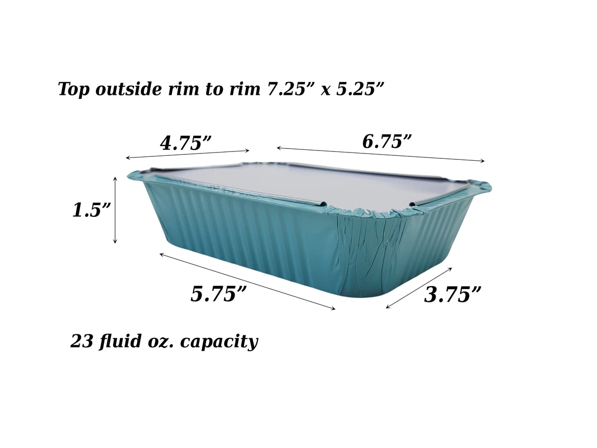 1½ lb. Colored Foil Carryout Pan with Board Lid - Case of 1000 - #7650L KitchenDance
