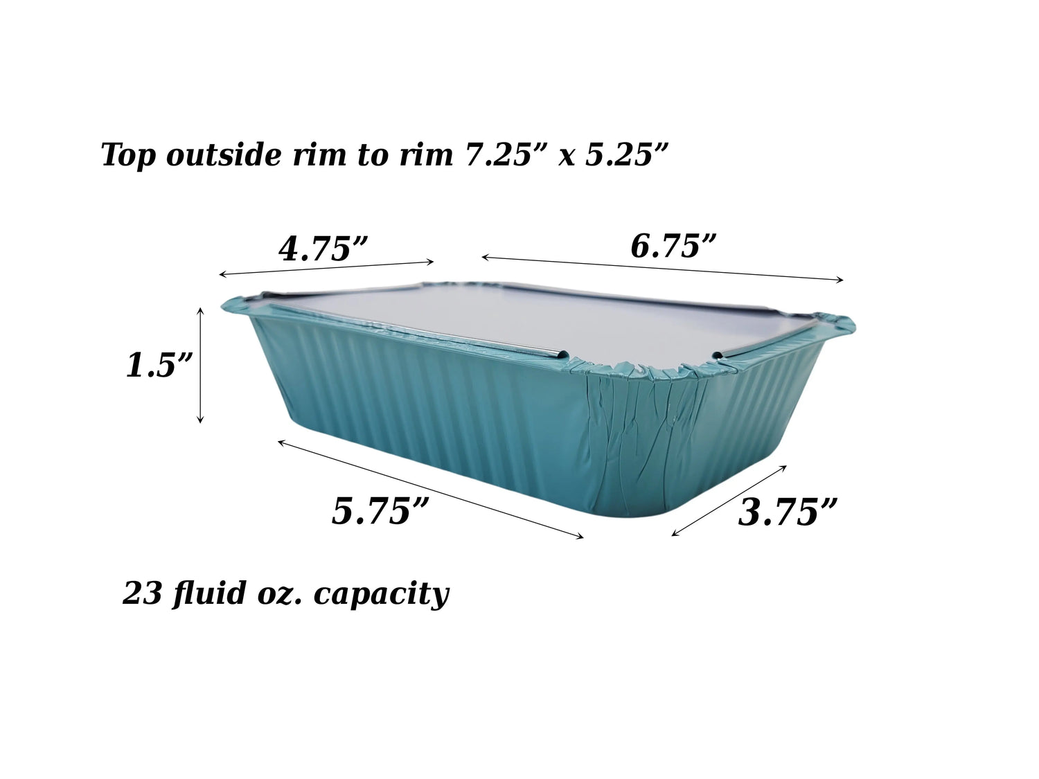 1½ lb. Colored Foil Carryout Pan with Board Lid - Case of 1000 - #7650L KitchenDance
