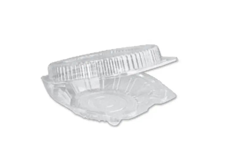 D&W Fine Pack 8" Hinged Pie Container with Low Dome Lid - Case of 200 - #36108 D & W Fine pack