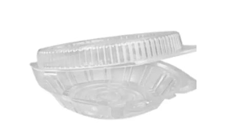 D&W Fine Pack 9" Hinged Pie Container with Low Dome Lid - Case of 200 - #36109 D & W Fine pack