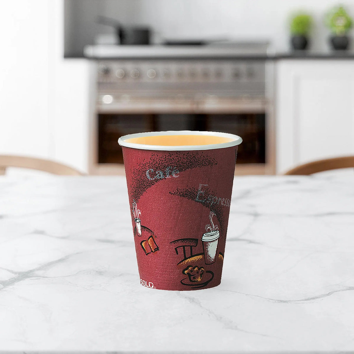 Dart Solo 8 oz. Bistro® SSP Paper Hot Cup - Case of 1000 - #378SI-0041 Dart Container