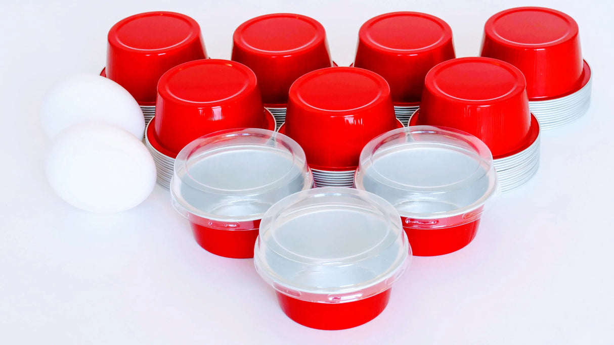 1½ oz. Colored Mini Foil Cups with Snap-on Lid - Case of 2000  #A45P KitchenDance