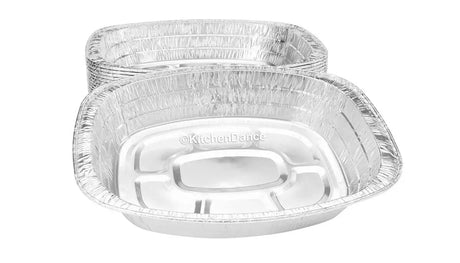 Large Oval-Shape Disposable Roaster Pan -  Case of 25 - #40010 Western Plastics