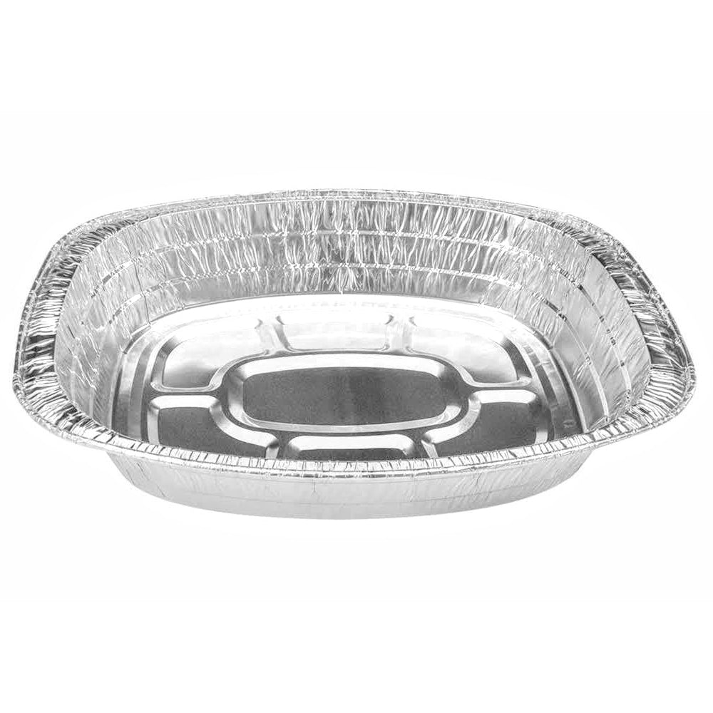 Large Oval-Shape Disposable Roaster Pan - Case of 25 - #40010