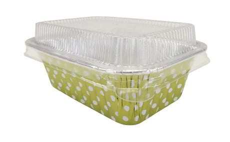 6  oz. Mini Colored Aluminum Loaf Pan w/ Lid - Case of 2000  #4004P KitchenDance