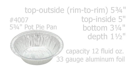 Handi-Foil  5¾" Disposable Foil Pot Pie Pan - Case of 1000  #4007 Handi-Foil