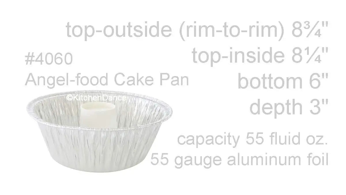 8" Angel Food Cake - Bundt Pan with Plastic Lid - Case of 100  #4060 D & W Fine pack