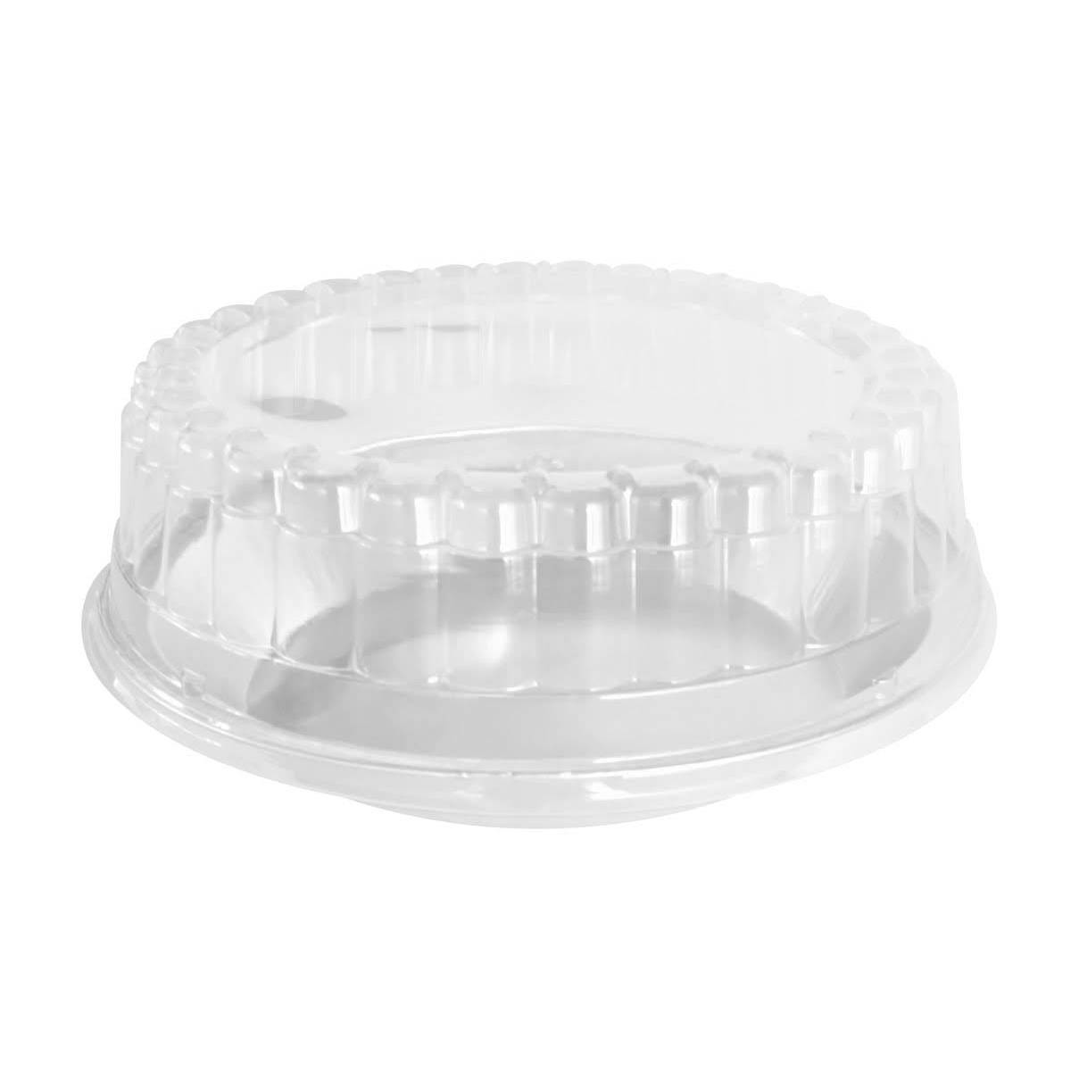 9" Disposable Heavy-Foil Pie Pan w/ Clear Dome Lid - Case of 200 - #409DL Handi-Foil