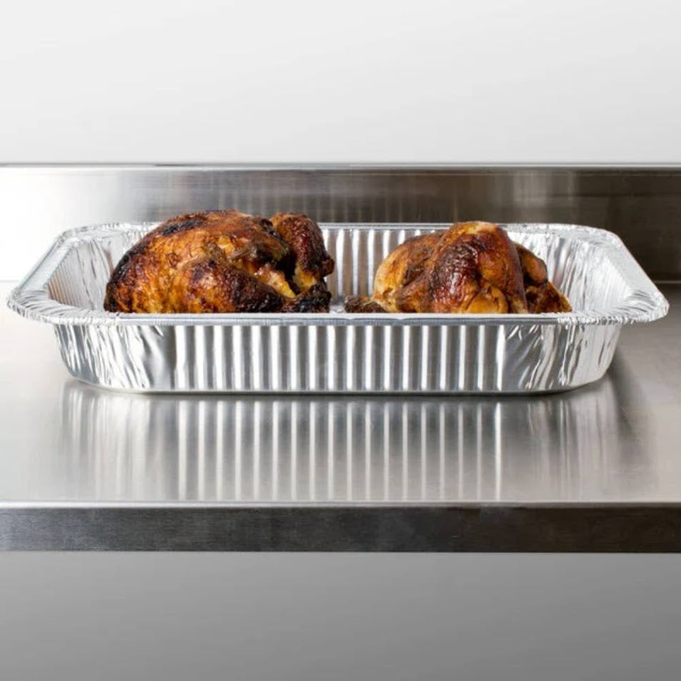 Large Disposable Rectangular Roasting Pan - Case of 50 - #41110