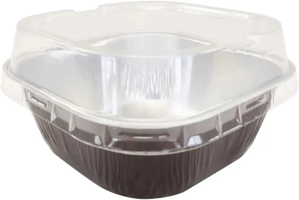 4" Square Colored Aluminum Foil Dessert Pan w/ Lids Case of 1000- #A6P KitchenDance