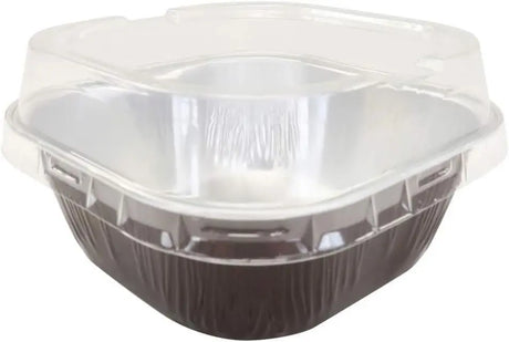 4" Square Colored Aluminum Foil Dessert Pan w/ Lids Case of 1000- #A6P KitchenDance