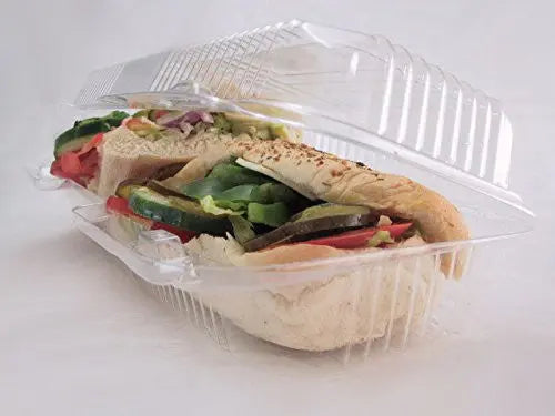 12" Plastic Hinged Sandwich/Danish Container  Case of 250 - #CPC-350 Durable Packaging