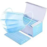 Box of 50 Disposable 3 layer one time use face masks Wholesale Foil Pans