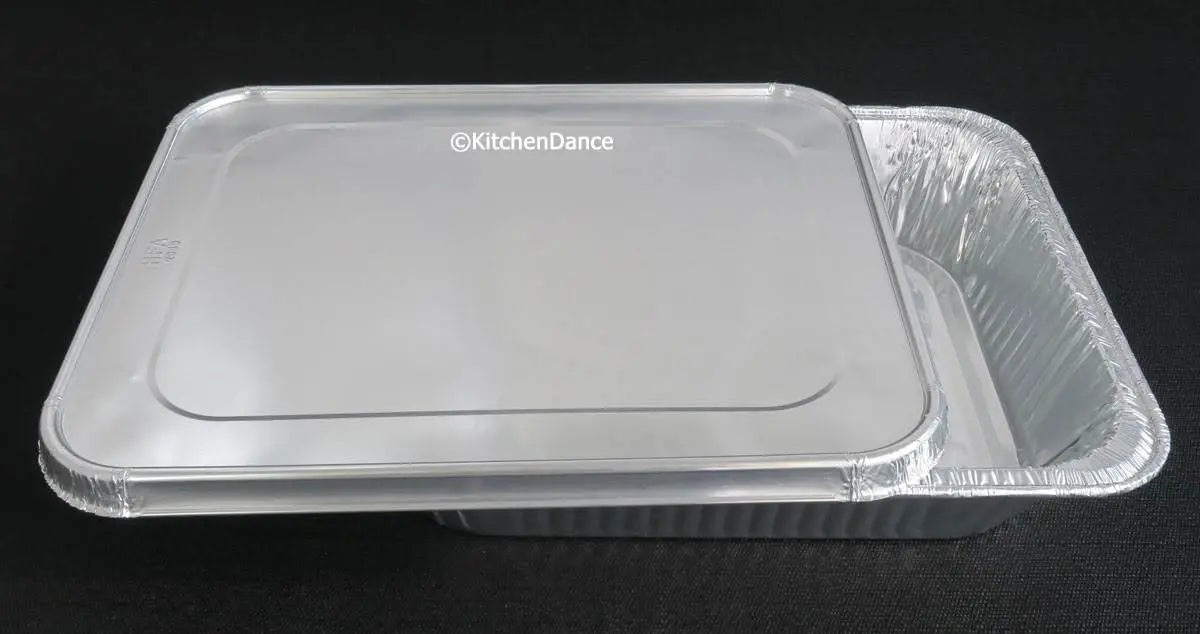 Deep Half Size Steam Table Pans with Foil Lids -  Case of 100 -  #4200L D & W Fine pack