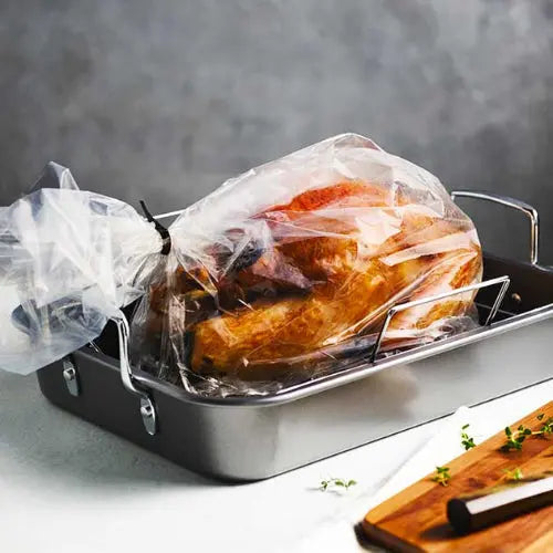 PanSaver 24 x 30 Oven Roasting Bags with Ties - Case of 100 - #42809 Pansaver