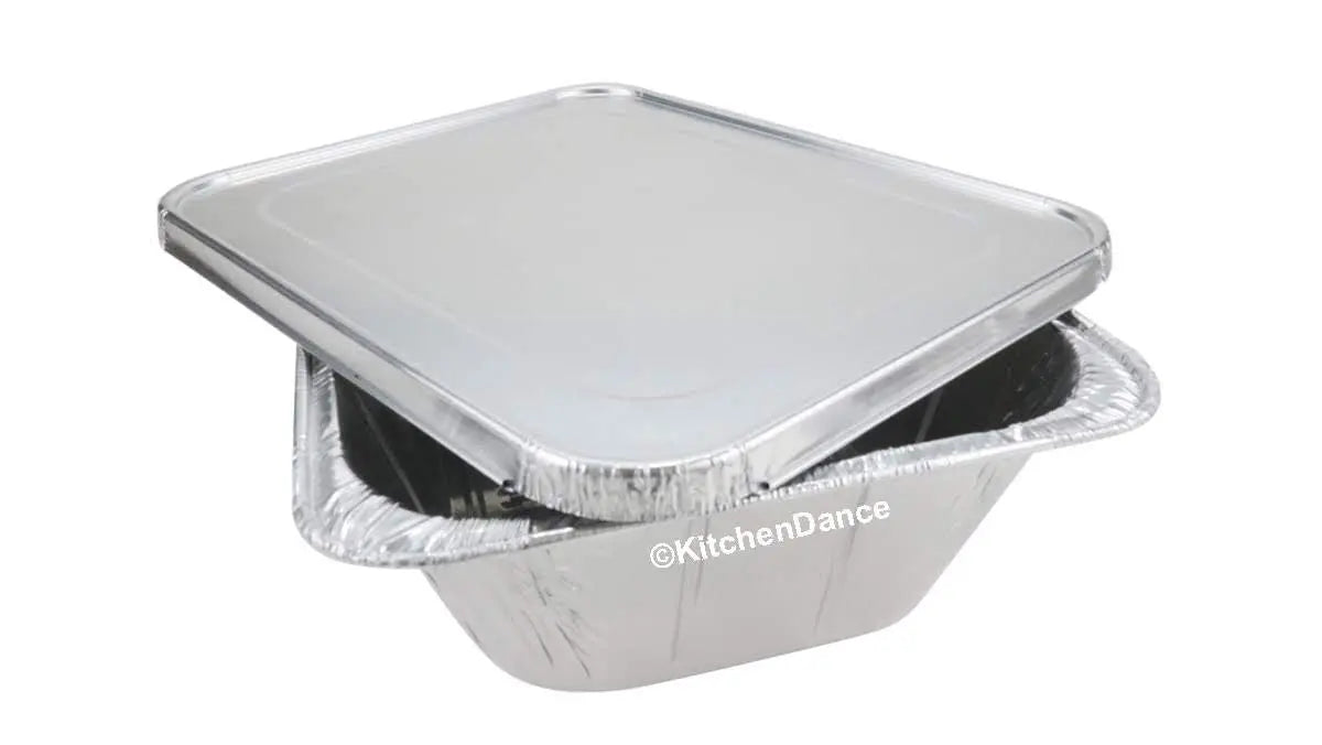 Extra Deep Half Size Steam Table  Pan with Foil Lid -  Case of 100 - #4288L Durable Packaging