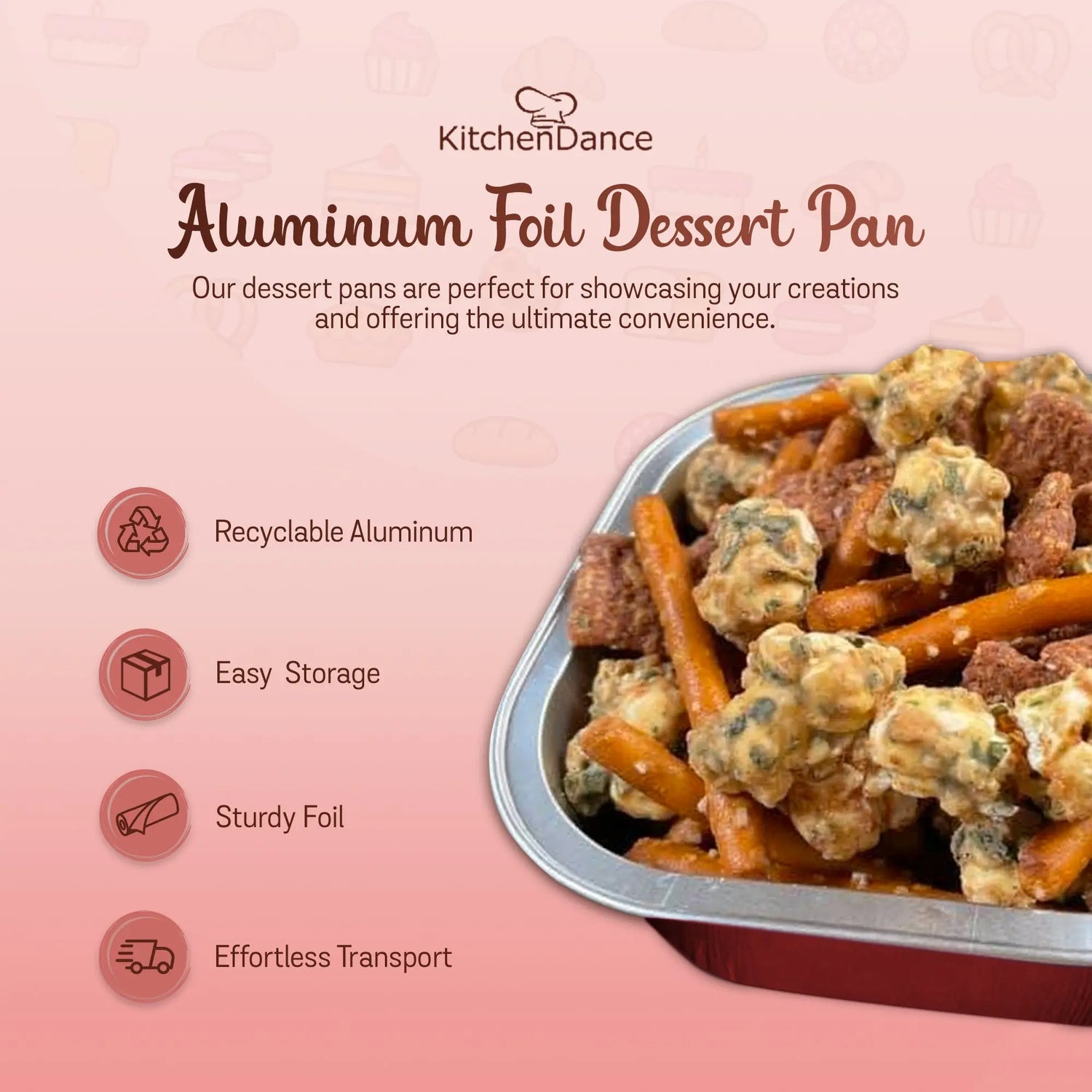 4" Square Colored Aluminum Foil Dessert Pans-  Case of 1000- #A6NL KitchenDance