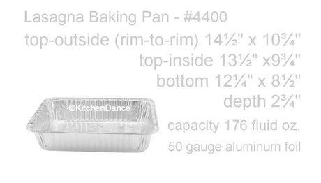 Disposable Medium Roasting Pan- Case of 100- #4400 Durable Packaging