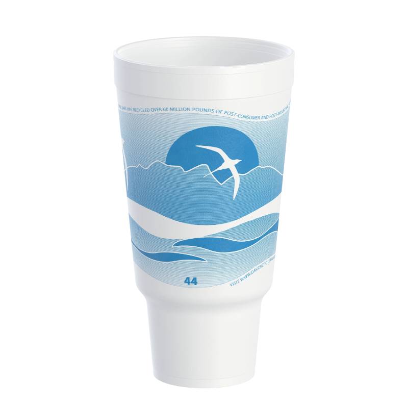 44 oz. EPS Foam Pedestal Cup, Horizon® Ocean Blue - Case of 300 - #44AJ32H