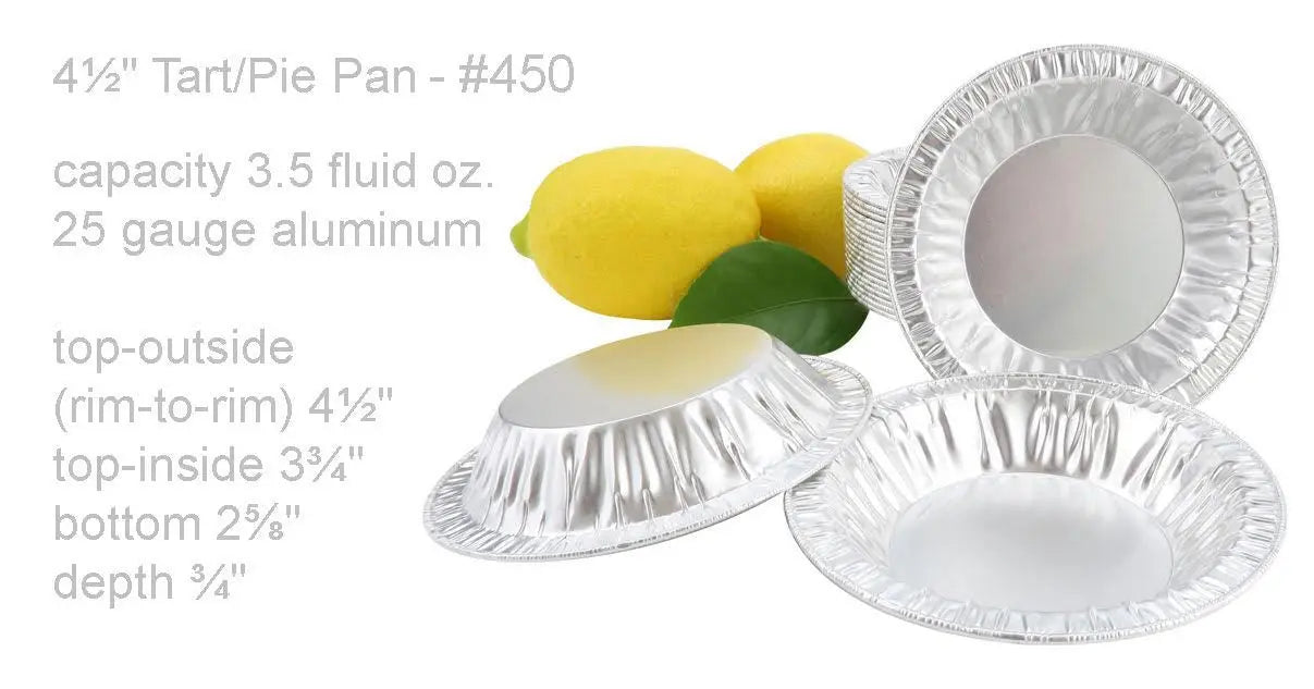 4½" Disposable Individual Size Foil Tart or Pie Pan - Case of 1000 #450 Superior Aluminum