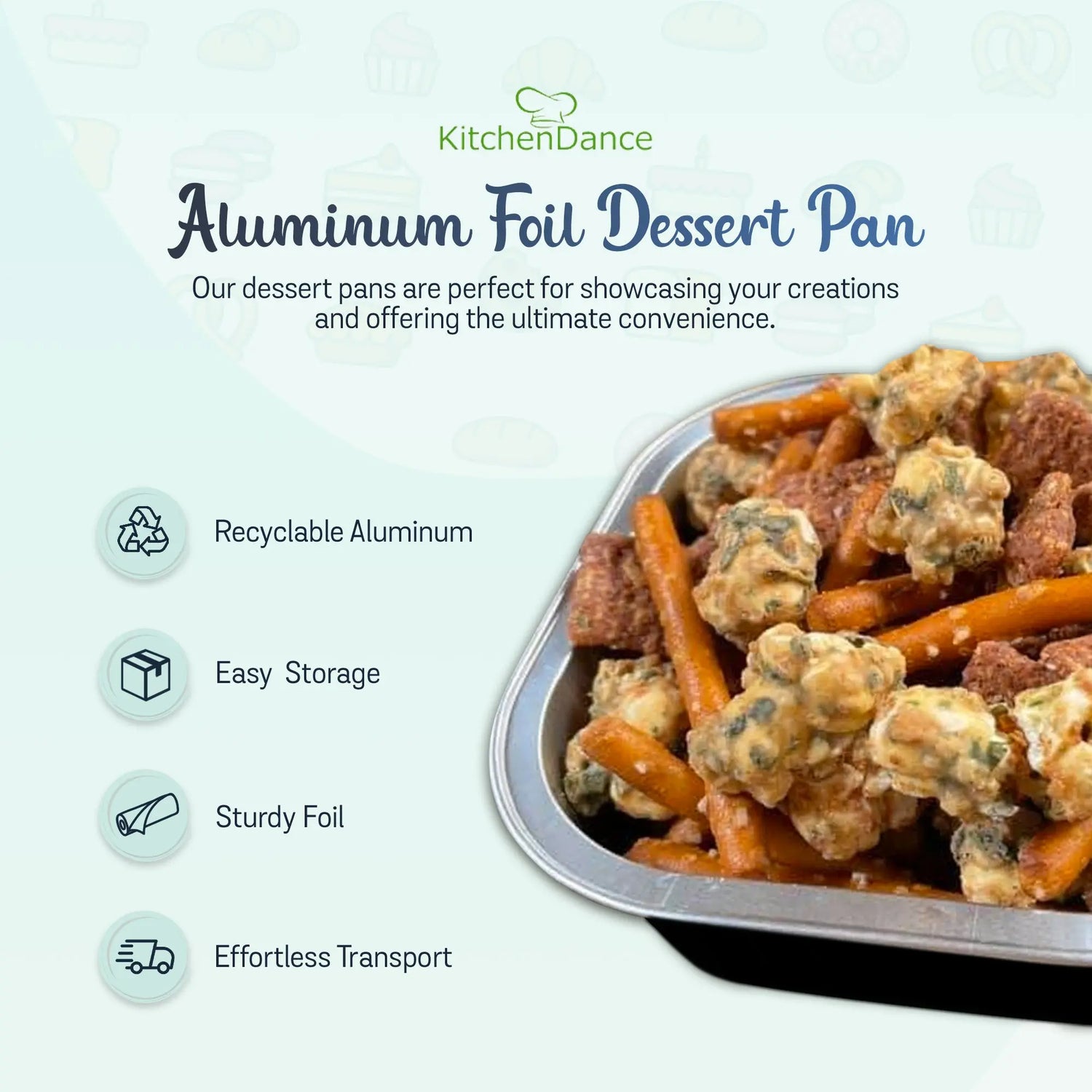 4" Square Colored Aluminum Foil Dessert Pans-  Case of 1000- #A6NL KitchenDance