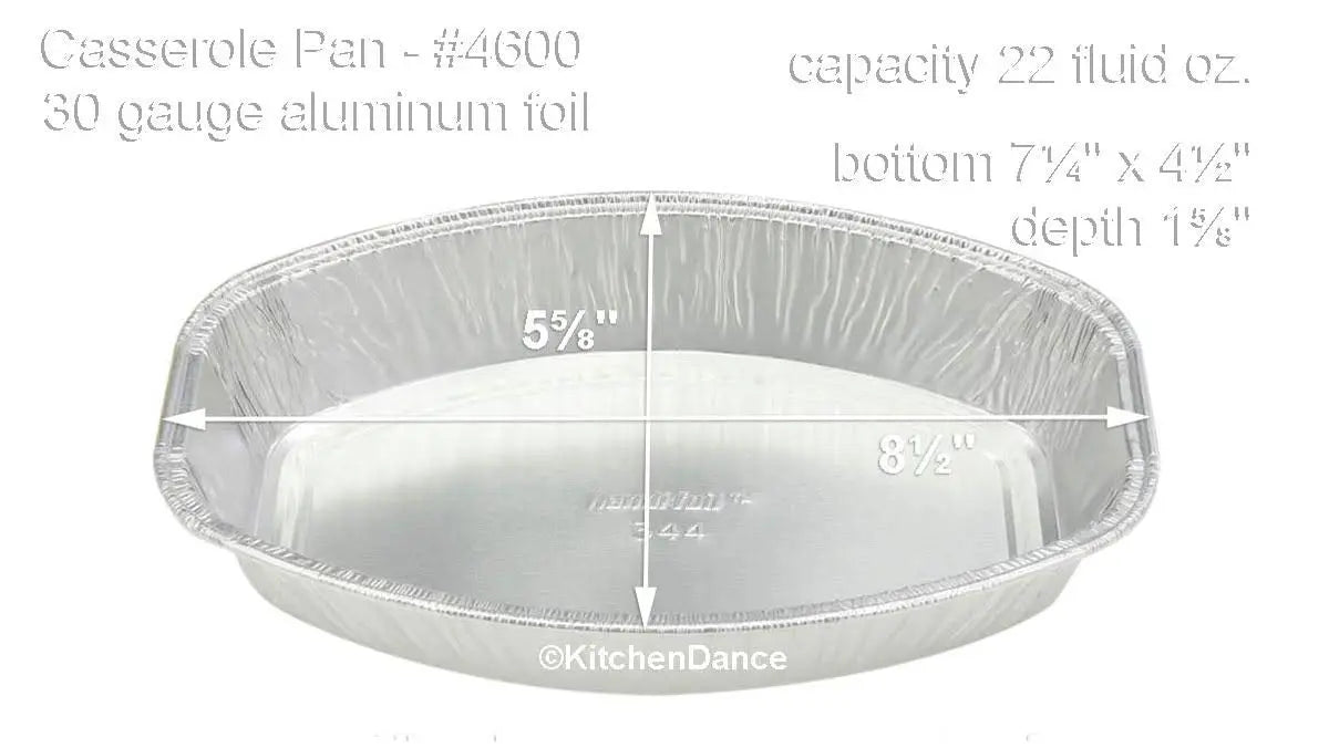 Small Disposable Casserole Pan or Air Fryer Pan - Case of 200 - #4600 Durable Packaging