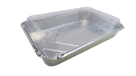 4 ½ lb. Colored Disposable Food Pan w/ Plastic Lid - Case of 200  #52180P KitchenDance