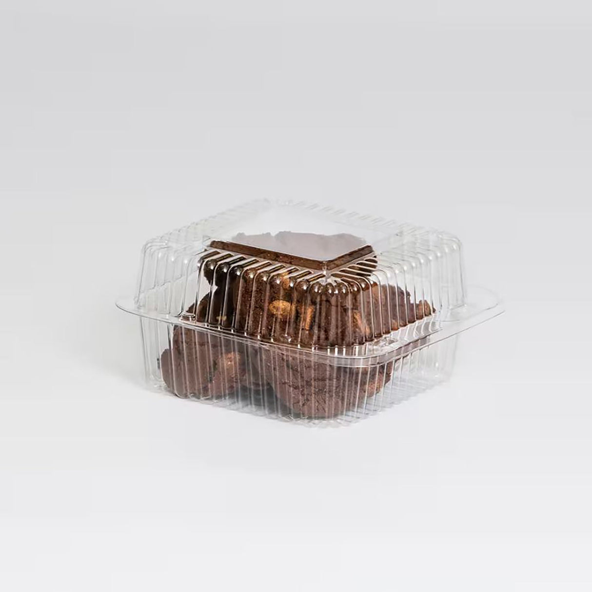 47 oz. Square Plastic Hinged Food Container - Case of 500 - #SLP25 Wholesale Foil Pans