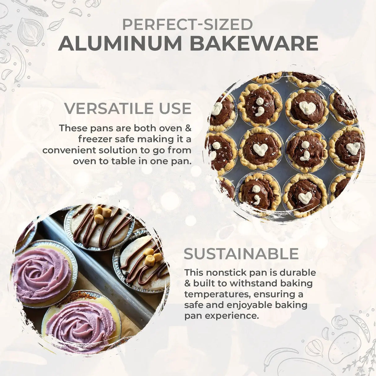 3" Disposable Small Aluminum Foil Tart Pan- Case of 1000  #301 KitchenDance