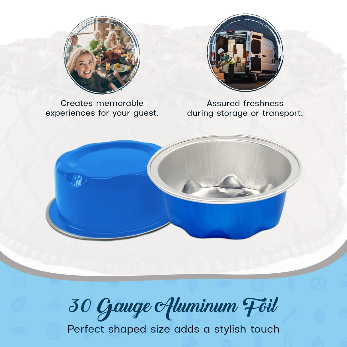 2 oz. Disposable Aluminum Colored Foil Cups -Case of 2000- #A3NL KitchenDance