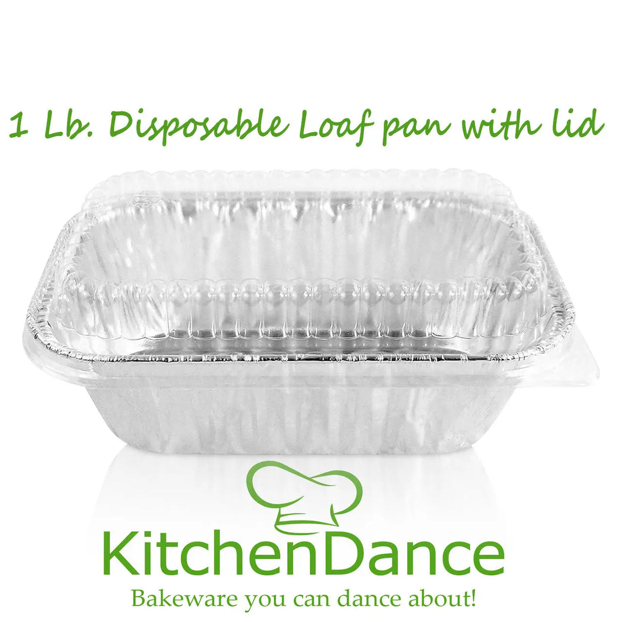 1 lb. Disposable Aluminum Mini Loaf Pan w/ Plastic Lid - Case of 200 - #5000P Handi-Foil